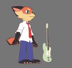  2019 3d_(artwork) 4_toes anthro barefoot bass_guitar black_body black_fur canid canine cheek_tuft claws clothed clothing cooper_(scratch21) digital_media_(artwork) facial_tuft fangs feet fox fully_clothed fur green_eyes grey_background grin guitar happy head_tuft male mammal musical_instrument orange_body orange_fur pabu_(artist) pawpads paws pink_pawpads plucked_string_instrument red_fox scratch21 simple_background smile solo standing string_instrument tan_body tan_fur toes tuft 