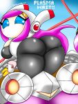  3:4 alien alien_humanoid big_breasts big_butt blazedscarf breasts butt clothing female hi_res humanoid kirby:_planet_robobot kirby_(series) machine nintendo not_furry rubber rubber_clothing rubber_suit solo susie_(kirby) thick_thighs video_games wide_hips 