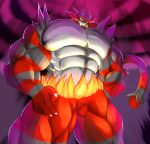  2021 abs absurd_res anthro big_muscles featureless_crotch hand_on_hip hi_res huge_muscles hyper hyper_muscles hyper_pecs incineroar ludren male muscular muscular_anthro muscular_arms muscular_male muscular_thighs nintendo nude nude_male pecs pok&eacute;mon pok&eacute;mon_(species) sky solo star starry_sky video_games 