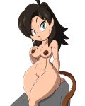  4:5 areola breasts female genitals hair hi_res humanoid nipples nude pussy saiyan simple_background small_waist solo tansau white_background wide_hips 