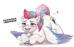  &lt;3 2021 ahegao aroused ass_up blue_eyes blush blushing_profusely bodily_fluids cutie_mark dialogue digital_media_(artwork) english_text equid equine feathered_wings feathers female feral hair hasbro horse looking_pleasured mammal masochism mlp_g5 multicolored_hair my_little_pony open_mouth pegasus pencils_(artist) pony raised_tail saliva shaking simple_background solo spread_wings tears_of_pleasure text tongue tongue_out trembling two_tone_hair white_background wings zipp_storm_(mlp) 