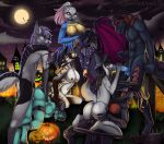  absurd_res anal anthro breasts egg equid equine fellatio female food fruit gangbang group group_sex halloween hi_res holidays horse male male/female mammal nastya_tan nipples oral orgy penile pinup plant pony pose pumpkin saggy sex varzek_(character) 