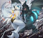  anthro blue_sclera cloud duo female hi_res legendary_pok&eacute;mon lightning looking_at_viewer looking_back nintendo pok&eacute;mon pok&eacute;mon_(species) red_sclera reshiram rilex_lenov storm video_games zekrom 