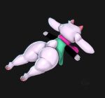  absurd_res anthro big_butt black_background bottomless bovid butt caprine clothed clothing deltarune diegojhol fur goat hi_res hooves horn laying_on_floor laying_on_ground long_ears lying male mammal oiled_body on_front outstretched_arms parody ralsei robe scarf simple_background solo squish thick_thighs undertale_(series) video_games white_body white_fur wide_hips 