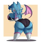  &lt;3 anthro big_butt blue_body blush breast_grab breasts butt clothing cosplay female gloves hand_on_breast handwear hi_res membrane_(anatomy) membranous_wings nintendo pok&eacute;mon pok&eacute;mon_(species) rouge_the_bat sega solo sonic_the_hedgehog_(series) thick_thighs unknown_artist video_games wings zubat 
