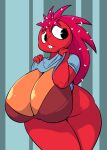  anthro big_breasts bra breasts buckteeth cleavage clothed clothing female flaky_(htf) hair happy_tree_friends huge_breasts hyper hyper_breasts mammal plaga porcupine red_hair rodent solo teeth thick_thighs underwear 