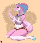  aiko_mikko_(furisukiii) anthro bottomwear clothing cobra curvy_figure fishnet fishnet_topwear furisukiii girly hi_res male reptile scalie shorts snake snake_hood solo submissive submissive_male thick_thighs 