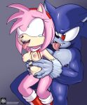  abdominal_bulge ahegao amy_rose anthro big_breasts bodily_fluids breasts clothing drooling duo eulipotyphlan fangs female fours_(artist) from_behind_position gradient_background hedgehog hi_res looking_pleasured male male/female mammal nipples nude open_mouth saliva sega sex simple_background sonic_the_hedgehog sonic_the_hedgehog_(series) tears tongue tongue_out torn_clothing were wereeulipotyphlan werehog 