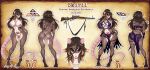  2021 absurd_res anthro big_breasts breasts butt clothed clothing digital_media_(artwork) female fur genitals gun hair hi_res leonifa looking_at_viewer mammal model_sheet murid murine nipples nude pussy ranged_weapon rat rodent simple_background skaven smile solo standing warhammer_(franchise) warhammer_fantasy weapon womb_tattoo 