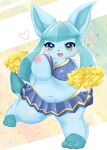  absurd_res anthro anthrofied big_breasts blush breasts clothed clothing eeveelution female glaceon hi_res huge_breasts nintendo pok&eacute;mon pok&eacute;mon_(species) puni0213pk solo thick_thighs video_games 