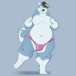  1:1 2021 absurd_res anthro belly blue_body blue_fur blush briefs briefs_only bulge canid canine canis clothing domestic_dog eyewear fur glasses hair hi_res looking_at_viewer male mammal minedoo moobs mostly_nude navel nordic_sled_dog on_one_leg overweight overweight_anthro overweight_male pinup pose samoyed smile solo spitz standing tail_motion tailwag thick_thighs timber_(cumulusfloofus) underwear white_body white_fur 