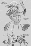  anthro bat_(object) blanche_brantford breasts canid canine canis cartoon_violence clothing confusion domestic_dog dress duo eeveelution english_text eyes_closed fak&eacute;mon female froslass glaceon go_to_horny_jail hair hi_res hybrid mammal meme monochrome nintendo open_mouth pok&eacute;mon pok&eacute;mon_(species) pudi_schwi tetsushi text video_games 