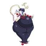  1:1 absurd_res alpha_channel belly big_belly big_breasts blaque_(artist) blue_body blue_hair blue_skin bone breasts cleavage clothed clothing deep_navel duo female female_focus feral footwear front_view frown fully_clothed hair hair_over_eye hi_res huge_hips huge_thighs humanoid humanoid_focus hyper hyper_belly hyper_hips hyper_thighs levitation morbidly_obese morbidly_obese_female morbidly_obese_humanoid navel navel_outline neckwear not_furry_focus obese obese_female obese_humanoid one_eye_obstructed overweight overweight_female overweight_humanoid ponytail pose red_eyes reptile scalie sewn_mouth simple_background skeleton skullgirls sleeves snake socks solo_focus squigly thick_thighs three-quarter_view tight_dress transparent_background undead video_games wide_hips zombie 
