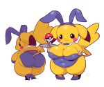  anthro anthrofied big_breasts big_butt breasts bunny_costume butt cleavage clothed clothing costume female footwear nintendo overweight overweight_female pikachu playboy_bunny pok&eacute;mon pok&eacute;mon_(species) pok&eacute;morph shoes solo video_games waiter woory 