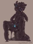  2021 anthro anus black_anus black_hair black_horn blue_anus blue_eyes blue_tongue bulge chastity_bulge chastity_device clothing curved_horn dragon drone glistening glistening_body goo_creature goo_dripping grey_background hair head_tuft hi_res horn hypnosis living_latex lock_bulge lock_symbol male mind_control multicolored_eyes null_bulge open_mouth purple_eyes red_(redponei) redishdragie ringed_eyes rubber rubber_clothing rubber_suit scalie signature simple_background sitting_on_tail solo spikes thick_tail tongue tuft two_tone_anus two_tone_eyes 