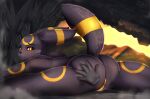  anthro anthrofied anus breasts butt canid canine disembodied_hand eeveelution female fur genitals isyld mammal nintendo nude pok&eacute;mon pok&eacute;mon_(species) pok&eacute;morph pussy solo umbreon video_games 