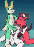  2021 3_toes 4_fingers animal_crossing anthro anthro_on_anthro ball_fondling ball_tuft balls big_breasts big_nipples bisexual black_body black_fur black_nipples black_spots blonde_hair boob_hat breasts canid canine canis cherry_(animal_crossing) digital_media_(artwork) domestic_dog ear_piercing erection feet female fingers fondling fur genitals girly glans gloves_(marking) green_balls green_body green_eyes green_fur green_pupils grey_body grey_eyes grey_fur grey_glans grey_pupils group group_sex hair hand_on_side hare hi_res huge_breasts interspecies kneeling lagomorph leporid looking_down male male/female male/male mammal markings nintendo nipples one_eye_closed orange_inner_ear penis piercing pink_inner_ear polyamory pupils purple_nose rabbit red_body red_fur rotto_(mrrottson) sasha_(animal_crossing) sex short_tail sitting smile spots spotted_body spotted_fur spread_legs spreading standing tan_body tan_fur tan_glans threesome toes trio tuft ultilix video_games white_balls white_body white_fur white_penis yellow_body yellow_fur 