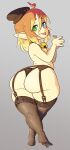  absurd_res big_butt blep breasts butt clothing female final_fantasy final_fantasy_xiv garter_belt garter_straps heterochromia hi_res huge_butt humanoid lalafell legwear not_furry nuclearwasabi short_stack square_enix thigh_highs thong tongue tongue_out underwear video_games 