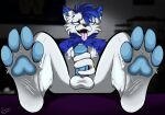  ahegao anthro arctic_wolf asian_mythology balls canid canine canis dragon east_asian_mythology eastern_dragon feet foot_focus foreskin genitals hi_res hybrid looking_pleasured male mammal masturbation mythology pawpads paws penis soarin_(soarinarts) soarinarts soles solo tongue tongue_out wolf 