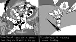  ambiguous_gender anthro cinderace duo english_text eternatus hi_res legendary_pok&eacute;mon monochrome nintendo pok&eacute;mon pok&eacute;mon_(species) stu_(artist) text video_games 