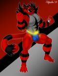  alphanox anthro hi_res incineroar male muscular nintendo pok&eacute;mon pok&eacute;mon_(species) solo video_games 