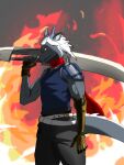  3:4 dragon fire hi_res houkaisp male solo weapon 