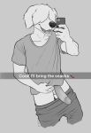  anthro beastars canid canine canis cellphone clothed clothing collot_(beastars) domestic_dog genitals hi_res humanoid_genitalia humanoid_penis male mammal neverwolf pants_down partially_clothed penis phone shirt topwear 