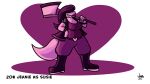  &lt;3 16:9 2021 anthro axe big_breasts boots bottomwear bracelet breasts clothed clothing colored deltarune female footwear fully_clothed hair_over_eyes hi_res jacket jamearts jewelry lips lipstick makeup melee_weapon non-mammal_breasts pants purple_lipstick reptile scalie shirt sleeveless_jacket smile solo spiked_bracelet spikes susie_(deltarune) text thick_lips topwear undertale_(series) video_games weapon widescreen 
