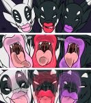  ambiguous_gender bodily_fluids cetacean colored comic delphinoid first_person_view french_kissing group hi_res hybrid jamearts kiss_mark kissing lips lipstick makeup mammal marine monster oceanic_dolphin open_mouth orca pink_lipstick purple_lipstick red_lipstick saliva saliva_string sloppy_kiss smile thick_lips toothed_whale 
