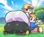  6:5 big_butt blush breath_of_the_wild butt camel_toe crap-man female hi_res huge_butt humanoid humanoid_pointy_ears hylian nintendo not_furry presenting presenting_hindquarters princess_zelda the_legend_of_zelda thick_thighs video_games wide_hips 