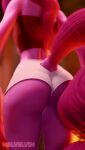  3d_(artwork) animated anthro bottomwear butt_jiggle clothing digital_media_(artwork) equid equine female friendship_is_magic hasbro hotpants jiggling_butt mammal melvelvin my_little_pony pink_body pinkie_pie_(mlp) red_clothing red_topwear short_playtime shorts solo spanking topwear tube_top white_bottomwear white_clothing 