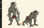  abs anthro beatriz_rebollo canid canine clothing hi_res male mammal model_sheet muscular muscular_male nathan_(beatriz) pecs solo underwear were werecanid werecanine werewolf 