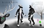  anthro antlers balls black-buck_(artist) black-buck_(character) butt cervid digital_media_(artwork) english_text erection fluffy fur genitals hair hooves horn horny_(disambiguation) male mammal model_sheet nude penis simple_background solo text tribal 