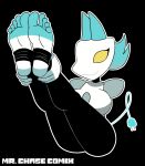  5_toes barefoot clothing deltarune domestic_cat feet felid feline felis female foot_fetish footwear hi_res humanoid_feet machine mammal mrchasecomix robot soles solo stirrups tasque_manager toes undertale_(series) video_games 