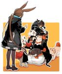  aak_(arknights) ambiguous_gender amiya_(arknights) animal_humanoid anthro arknights black_body black_hair brown_hair canid canine canis chibi clothed clothing doctor_(arknights) domestic_dog felid female feral feralized fur group hair horn humanoid hung_(arknights) hypergryph kansouyoutsuki lagomorph lagomorph_humanoid leporid_humanoid male mammal mammal_humanoid multicolored_body multicolored_fur multicolored_hair orange_body rabbit_humanoid short_hair studio_montagne video_games white_body white_fur white_hair 
