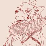  1:1 another_eidos_of_dragon_vein_r anthro bust_portrait canid canine canis kemono low_res male mammal portrait run_aki sketch solo theodor_(anothereidos_r) wolf 