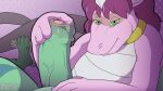  16:9 2021 ambiguous_gender animated anthro anthro_on_anthro bodily_fluids chikiot chikiota dragon duo erection female_(lore) fingers foreskin foreskin_fingering foreskin_play genital_fluids genitals gipsy_(chikiota) green_body green_eyes hair humanoid_genitalia humanoid_penis loop male male/ambiguous penis precum purple_body purple_hair pussy_juice short_playtime widescreen 