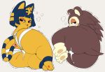  animal_crossing ankha_(animal_crossing) anthro anus big_butt bodily_fluids brown_body butt cum cum_in_pussy cum_inside domestic_cat duo eulipotyphlan felid feline felis female genital_fluids hedgehog hi_res huge_butt mammal nintendo nude pururing sable_able short_stack simple_background spread_anus spreading thick_thighs video_games white_background 