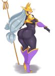  absurd_res bandai_namco big_butt butt clothing digimon digimon_(species) female hair hi_res high_heels humanoid long_hair not_furry sakuyamon solo sundown_(artist) thick_thighs tight_clothing wide_hips 