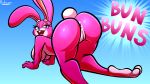  16:9 all_fours anthro anus big_butt breasts butt female fur genitals hi_res lagomorph leporid mammal nude pink_body pink_fur protagon pussy rabbit widescreen 