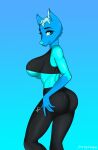  absurd_res anthro big_breasts big_butt bottomwear bra breasts butt canid canine clothed clothing eon female hi_res mammal pants sexycomps solo sport sports_bra sportswear sweatpants underwear yoga yoga_pants 