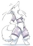  4_fingers absurd_res ambiguous_gender anthro biped canid canine chest_tuft crotch_tuft cute_fangs digital_drawing_(artwork) digital_media_(artwork) digitigrade elbow_tufts feet fingers fluffy fox hi_res kemono knee_tuft leg_tuft looking_at_viewer mammal markings mizu_(pixiv) navel simple_background sketch solo standing toes tuft whisker_markings white_background 