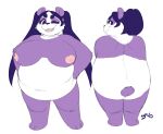  anthro breasts durg_(artist) female giant_panda long_pigtails mammal nude obese overweight plantigrade ursid 