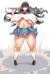  big_breasts bottomwear breasts clothing female holding_melee_weapon horn horned_humanoid huge_breasts humanoid humanoid_pointy_ears not_furry panties saint_zcup skirt solo underwear 