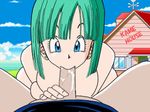  1girl animated animated_gif artist_request blue_eyes bulma dark-skinned_male dark_penis dragon_ball dragonball dragonball_z fellatio gif hetero interracial looking_at_viewer lowres oral penis pov uncensored 
