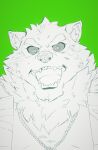  absurd_res angry anthro canid canine canis domestic_dog fangs headshot_portrait heylaw21 hi_res husky lifewonders live-a-hero male mammal monomasa nordic_sled_dog portrait sketch solo spitz video_games 