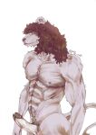  anthro big_penis butt digital_media_(artwork) erection felid fur genitals hair hi_res lion looking_at_viewer male mammal mucle muscular nipples nude pantherine penis pubes puffy simple_background solo white_background 