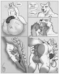  4:5 animal_genitalia animal_penis anthro backsack balls balls_expansion big_balls big_penis bodily_fluids brent_(lusolosu) butt butt_grab canid canine canine_penis canis cock_vore comic cum cumshot death dialogue digestion dripping ejaculation english_text equine_penis expansion genital_expansion genital_fluids genitals group half-erect hand_on_butt hi_res huge_balls huge_penis hyaenid hybrid_genitalia hybrid_penis hyper hyper_balls hyper_genitalia internal knot knotted_equine_penis looking_pleasured male male/male mammal masterokami monochrome mouth_shot muscular muscular_male neck_bulge okami_(masterokami) open_mouth oral_vore penile penis precum precum_drip precum_on_balls same_size_vore soft_vore text thick_penis vore willing_vore wolf 