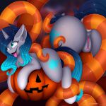  1:1 anal anal_penetration anus big_butt butt cutie_mark equid equine female feral genitals halloween hasbro hi_res holidays horn kianara looking_pleasured mammal my_little_pony penetration pussy tentacle_in_ass tentacle_penetration tentacle_sex tentacles tongue tongue_out unicorn 