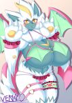  alternate_color anthro big_breasts blush breasts claws crobat felid female feral fur hi_res hybrid legendary_pok&eacute;mon looking_at_viewer mammal nintendo pok&eacute;mon pok&eacute;mon_(species) pok&eacute;morph print_clothing shiny_pok&eacute;mon smile solo ventopixivkikak video_games zeraora 